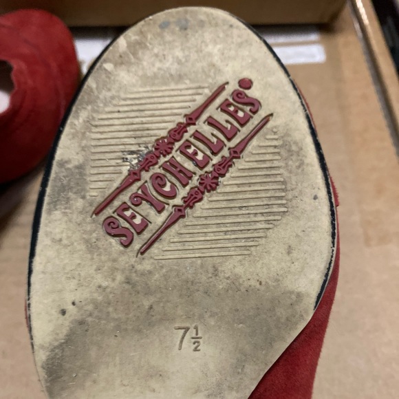 Seychelles red round toes wedges - Picture 4 of 6